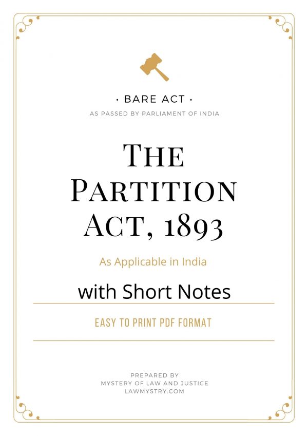 The Partition Act, 1893