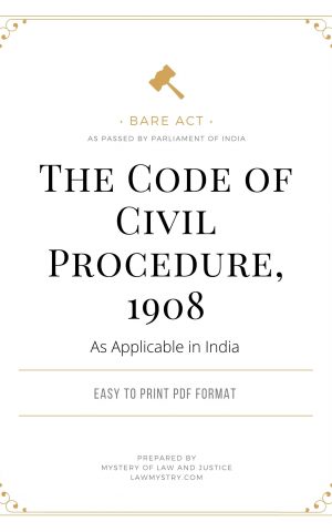 The Code of Civil Procedure, 1908 (Bare Act)
