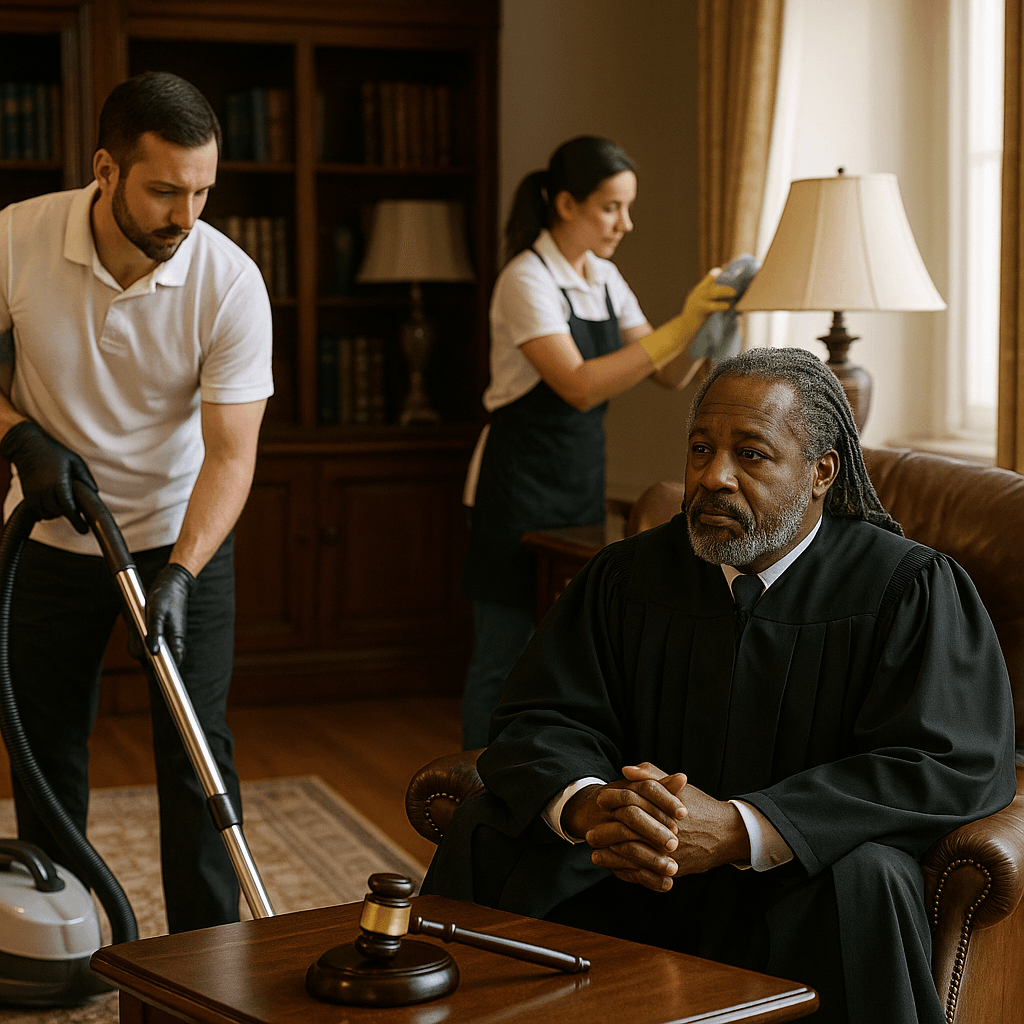 Professional to do domestic chores at judges homes.