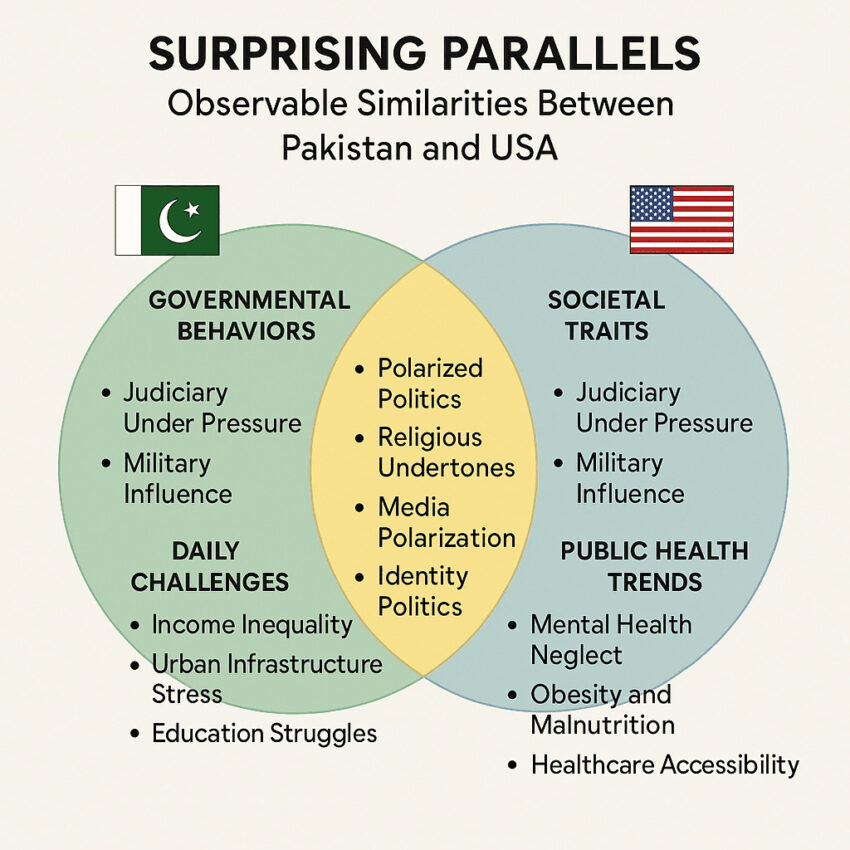 Similarities between Pakistan and USA