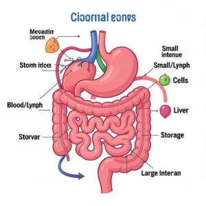 Food-flow-in-human-body: